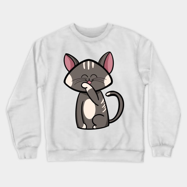 Smiley kitten Crewneck Sweatshirt by Tailintea